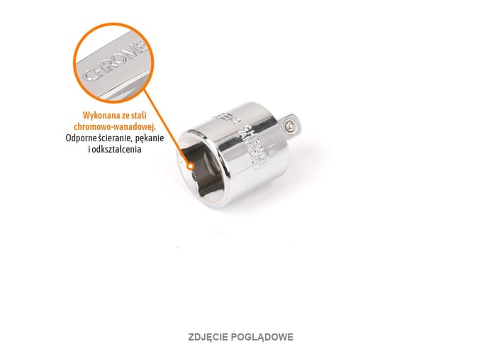Verloopadapter 3/8" naar 1/4" CRV Staal - Teger