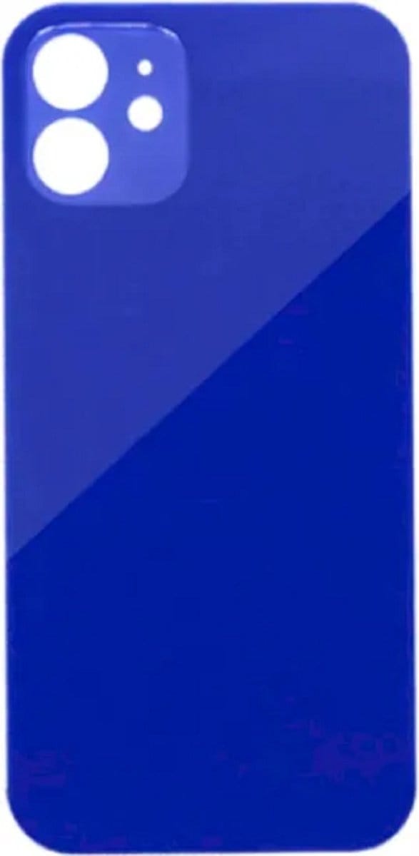 Voor iPhone 12 mini Achterkant Glas Behuizing Blauw