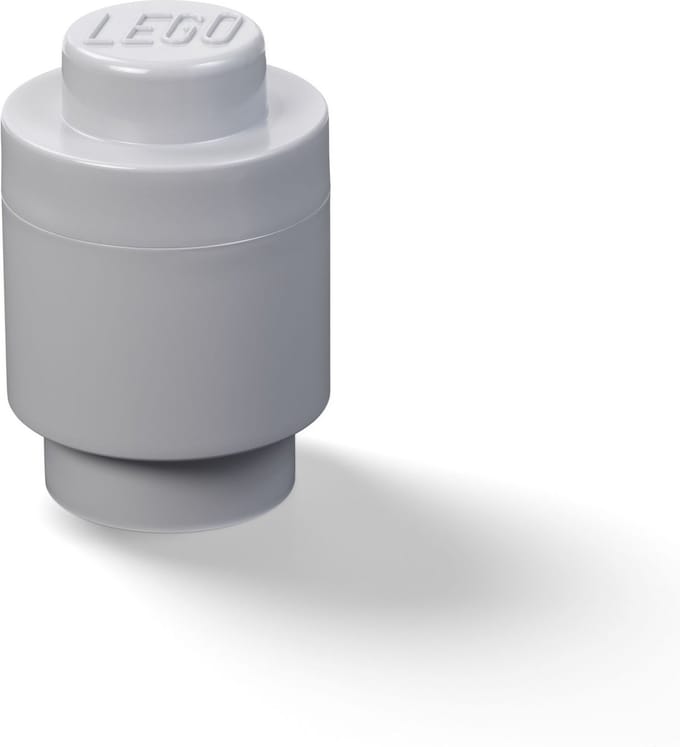 Lego - Opbergbox Brick 1 Rond - Polypropyleen - Grijs