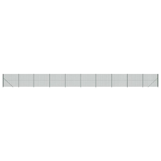 vidaXL - Draadgaashek - met - flens - 2x25 - m - groen
