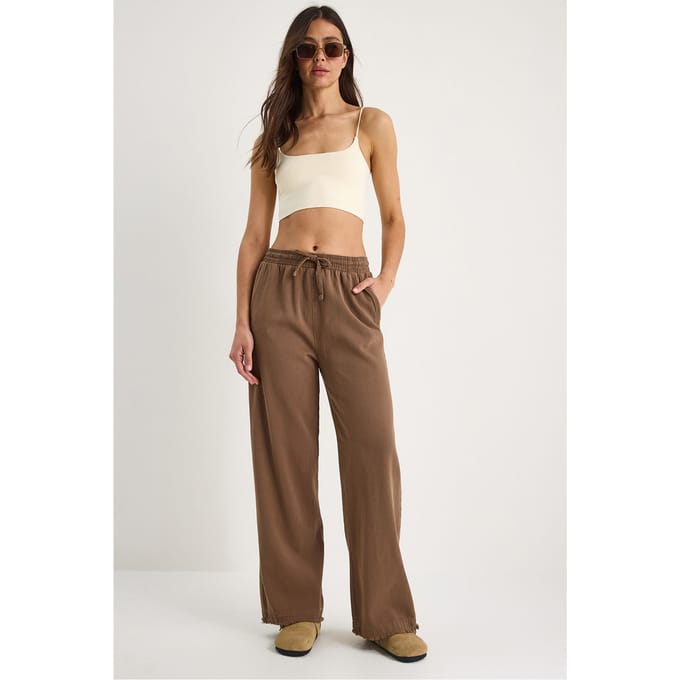 Elastische Taille Rechte Broek