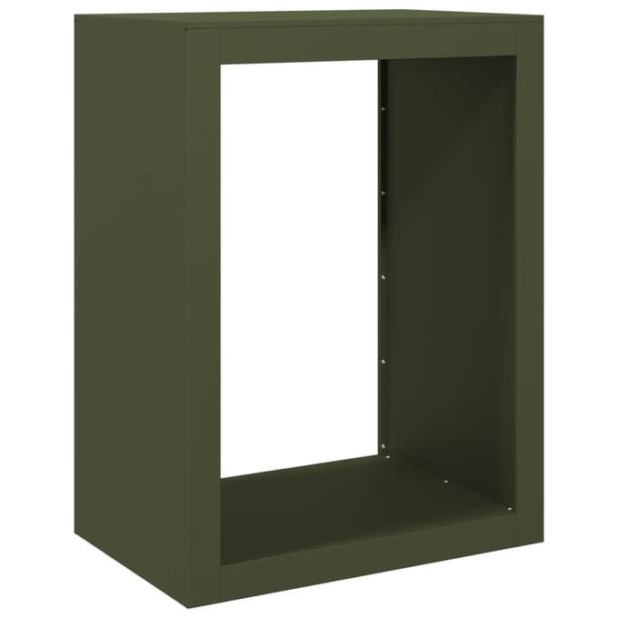 vidaXL - Haardhoutrek - 60x40x80 - cm - staal - groen