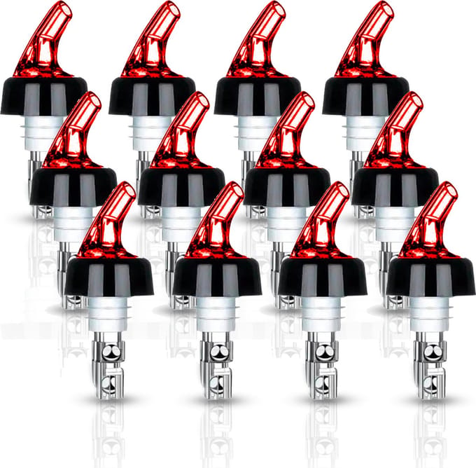 Precisie Schenktuit (4CL) Kogel maatschenker 12 Stuks - Kogelschenktuit 40 ml voor Horeca - Rood