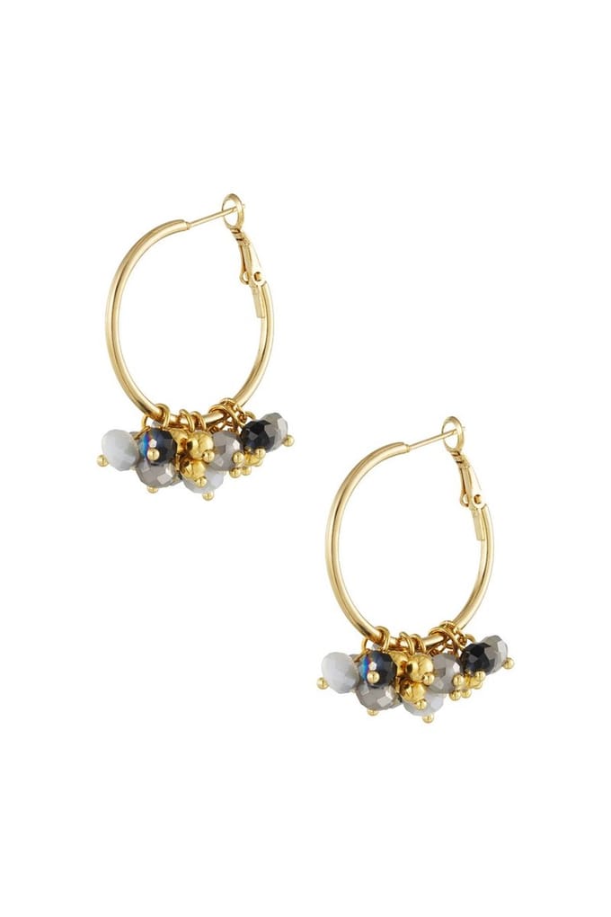 Bead it up earrings Grey