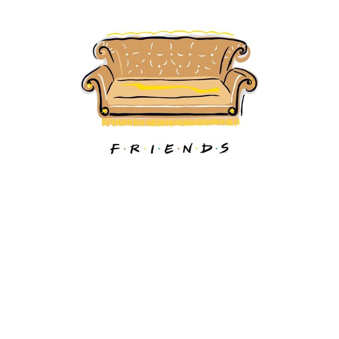 Friends Couch t-shirt - Wit - S
