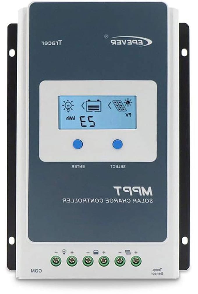 MPPT Solar Charge Controller - Zonnepaneel Regelaar - Energie Beheer - Automatische Instellingen - 20A - Grijs