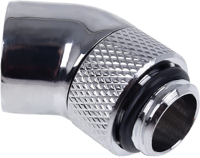 Alphacool Eiszapfen angled adaptor 45° rotatable G1/4 outer thread Aan G1/4 inner thread