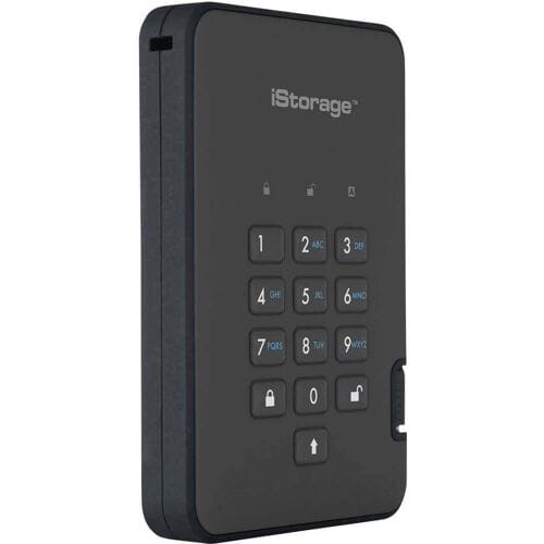 iStorage diskAshur 2 - externe harde schijf - 2000 GB - Cijfercode - Zwart