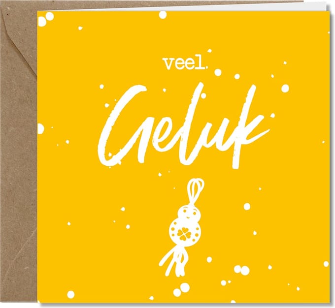 Tallies Cards - Geluk - Color & White wenskaarten