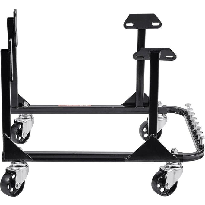 Support de moteur 750LBS/340KG Chariot de levage moteur avec 4 roulettes Acier robuste