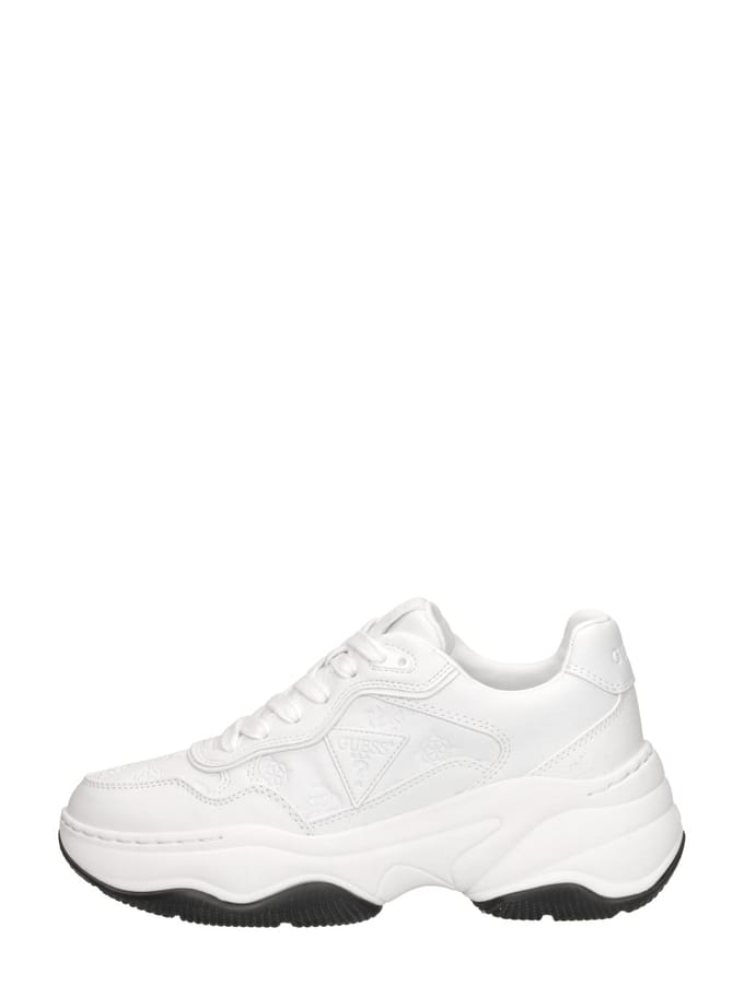 Guess Hapyy Sneakers Dames - Leren Sneaker - Wit - Maat 36