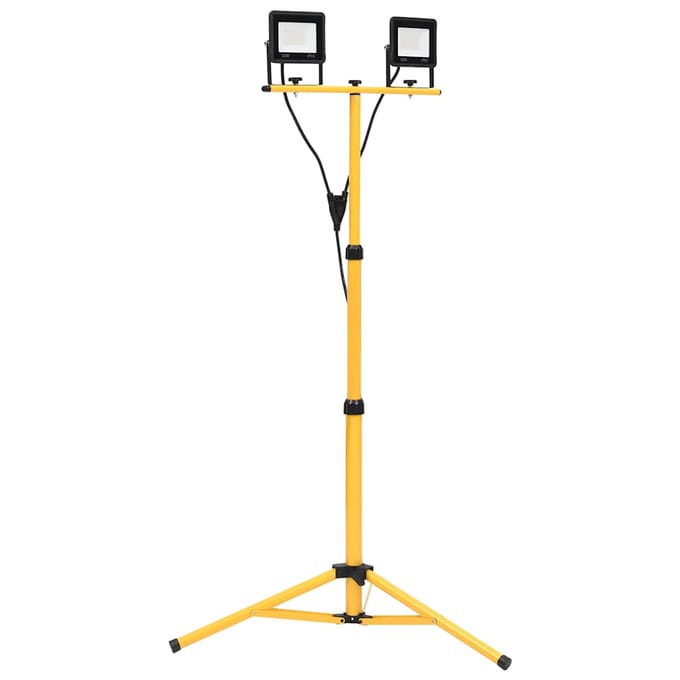 vidaXL Spotlight met statief LED 2x30 W koudwit