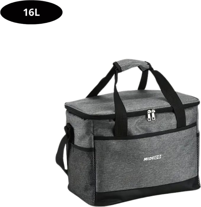 Nivard Koeltas - Koelbox - Koelelementen - Coolbox - Auto - Lunchtas - Strand - Grijs 16L
