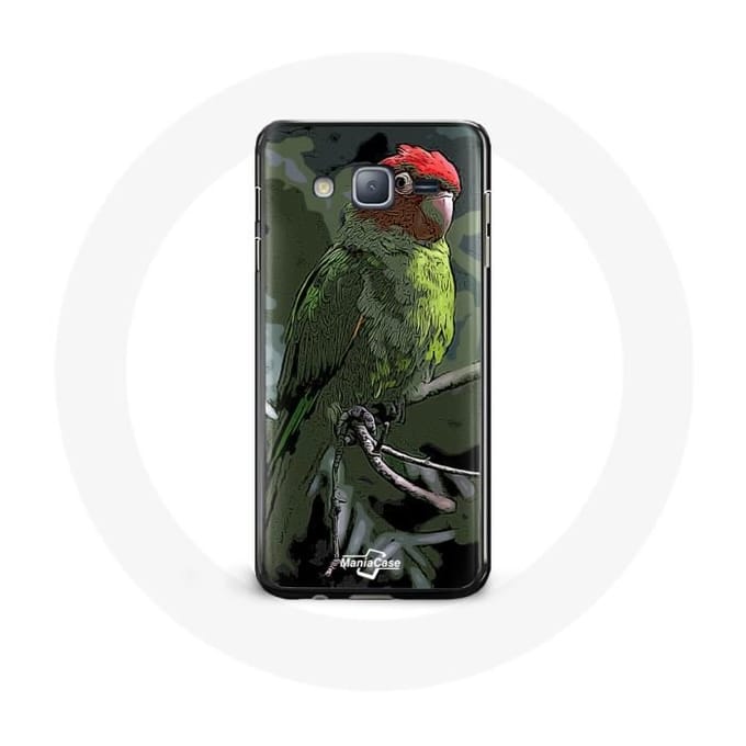 Case voor Samsung Galaxy J3 Pionus Parrot Rood Groen