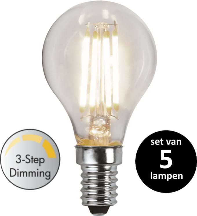 3 standen led lamp - 4W - set van 5
