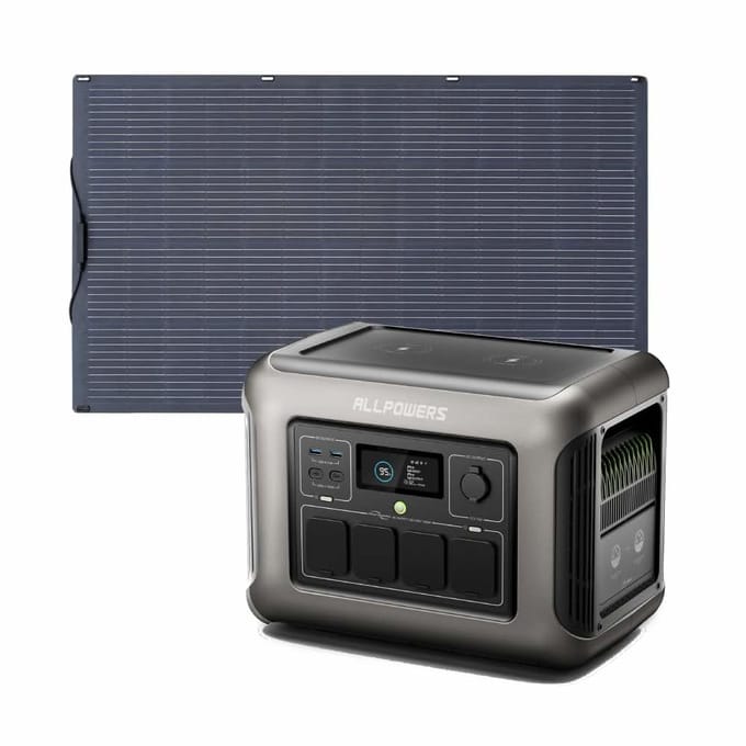 ALLPOWERS Zonnegeneratorset 1800W (R1500 + SF200 200W flexibel zonnepaneel) - R1500+ SF200 Zonnepaneel 200W