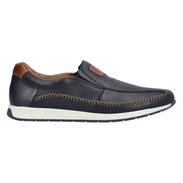 Rieker Instappers blauw Leer - Maat 45