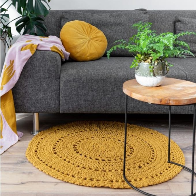 Hoooked - DIY Crochet Rug Volterra Ocre Haakpakket