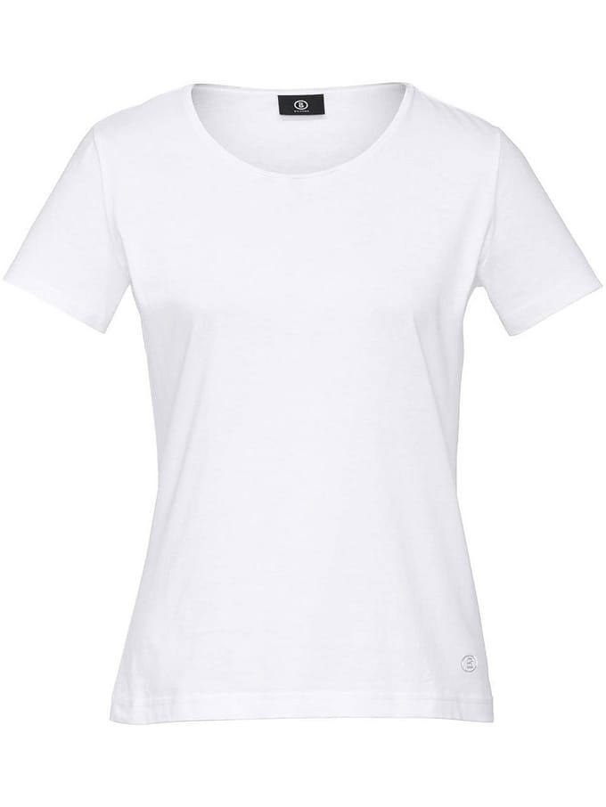 Shirt model Anni 100% katoen ronde hals Van Bogner wit