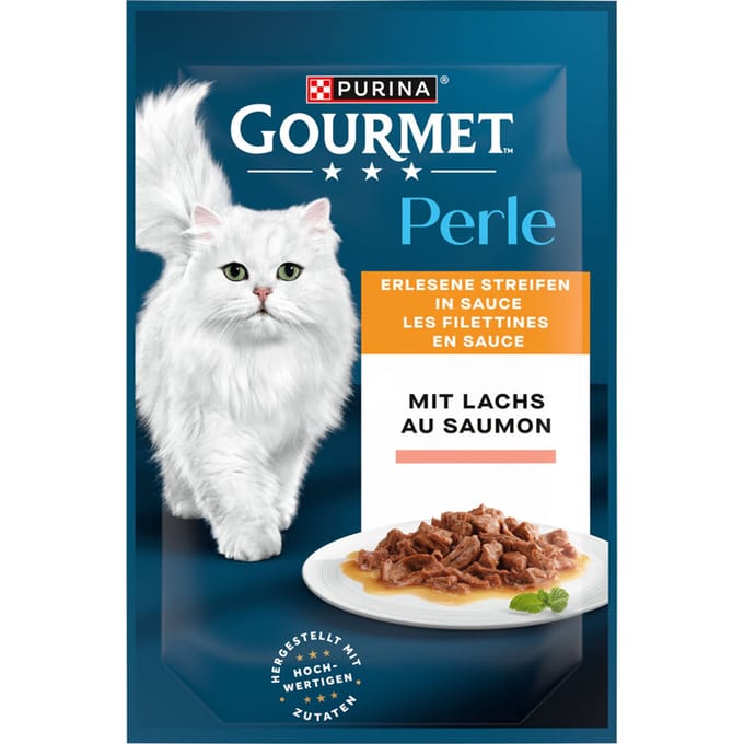 50% Korting! 2 x 26 x 85 g Gourmet Perle natvoer voor katten 52 x 85 g  - Zalm 2 x (26 x 85 g)