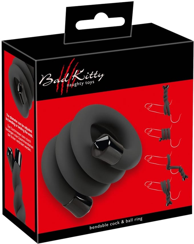 BK bendable cock & ball ring