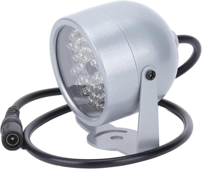 Infrarood Schijnwerper - Nachtzicht Lamp - Bewaking Buiten - Regendicht 48 LED - 5-20 Meter - Zwart
