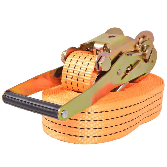 vidaXL - Spanbanden - 2 - ton - 8mx50mm - oranje - 10 - st