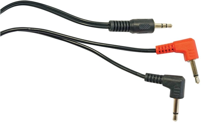 3,5mm Jack stereo audio vliegtuigadapter kabel - haaks / zwart - 1 meter