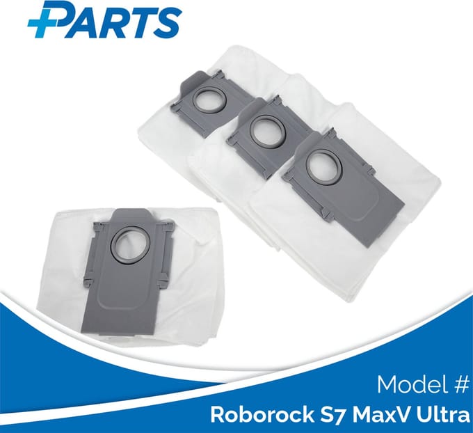 Roborock S7 MaxV Ultra Stofzakken (4 Stuks, Plus.Parts® alternatief voor 8.02.0132)