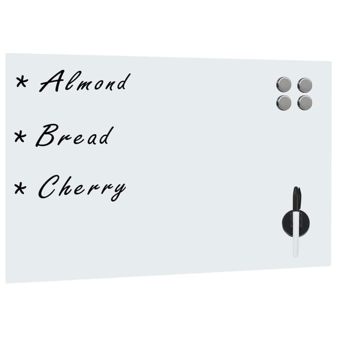 vidaXL - Magneetbord - wandmontage - 50x30 - cm - glas
