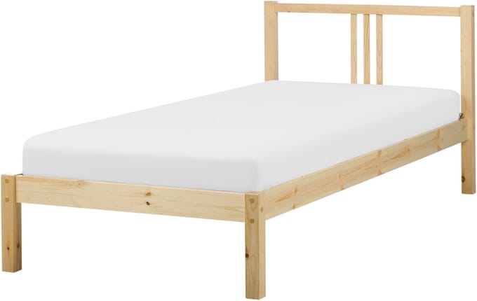VANNES - Bed - Lichtbruin - 90 x 200 cm - Dennenhout