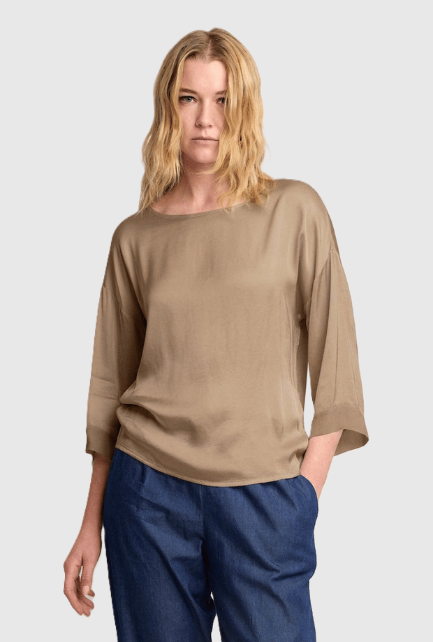 blauw beige vrouw