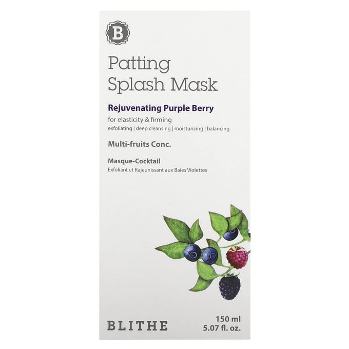 Blithe Fatting Splash Beauty Mask, Verjongende Paarse Bessen, 150 ml (5,07 fl oz) white