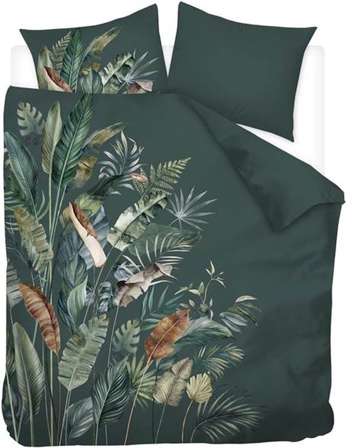 Snoozing Jaron Dekbedovertrek - Tweepersoons - 200x200/220 cm - Groen
