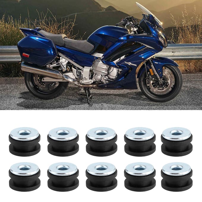 Kit d'œillets en caoutchouc pour carénages et capots de moto black