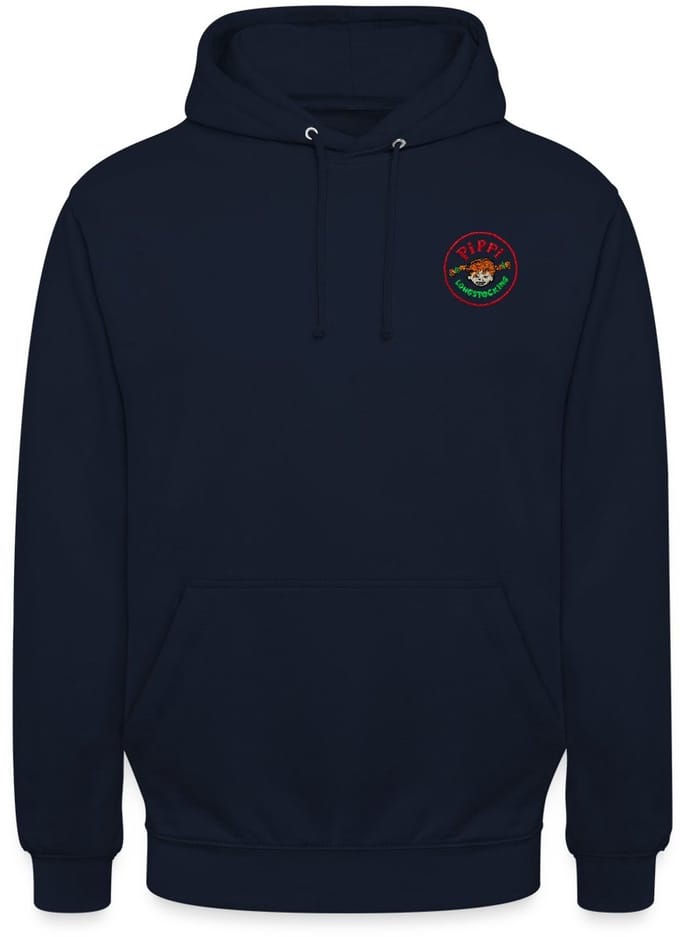 Pippi Langkous Rond Logo Borduurwerk Hoodie Unisex