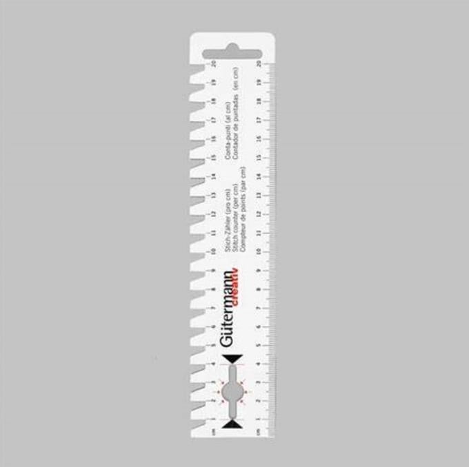 Gutermann handmaat - 22x4,5cm liniaal - wit - metermaatje - zoommaatje
