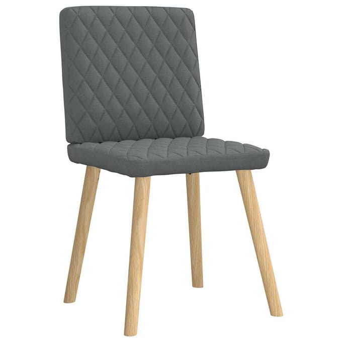 vidaXL - Eetkamerstoelen - 4 - st - stof - donkergrijs