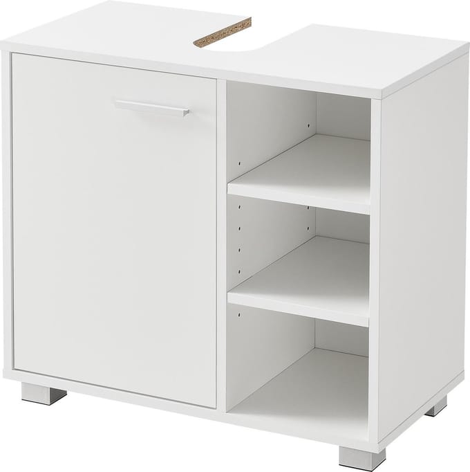 Wastafelonderkast badkamermeubel 55,6x60x31 cm wit