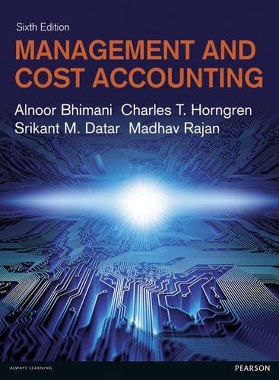 Incompleet- Management and Cost Accounting - Paperback