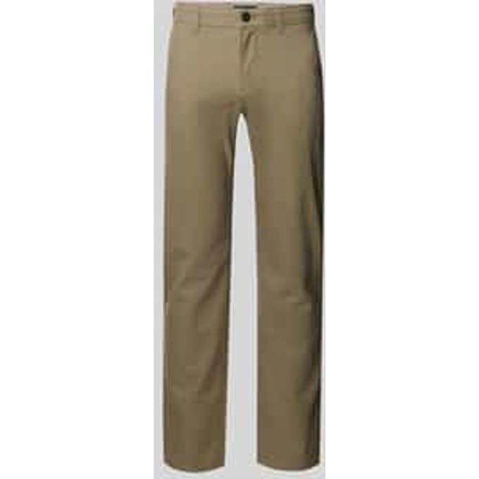 Slim fit stoffen broek met achterzakken