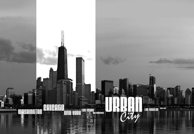 Fotobehang City Skyline | PANORAMIC - 250cm x 104cm | 130g/m2 Vlies