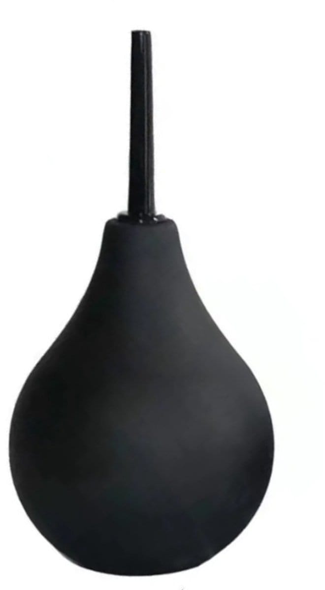 Nooitmeersaai - Anale douche ballonspuit - Rubber - Zwart - 220ml