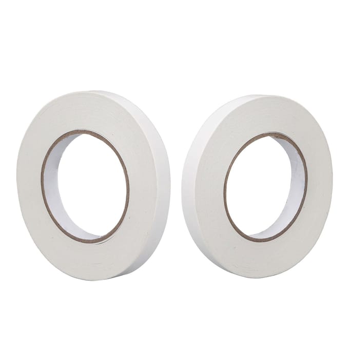 2 Stuks Dubbelzijdig Tape 15mm Breedte 50m Lengte PE Waterdichte Tape Lijm voor Bevestiging white