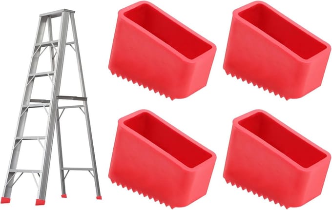 Antislip Rubberen Laddervoethoezen - 4 Stuks voor Maximale Veiligheid
