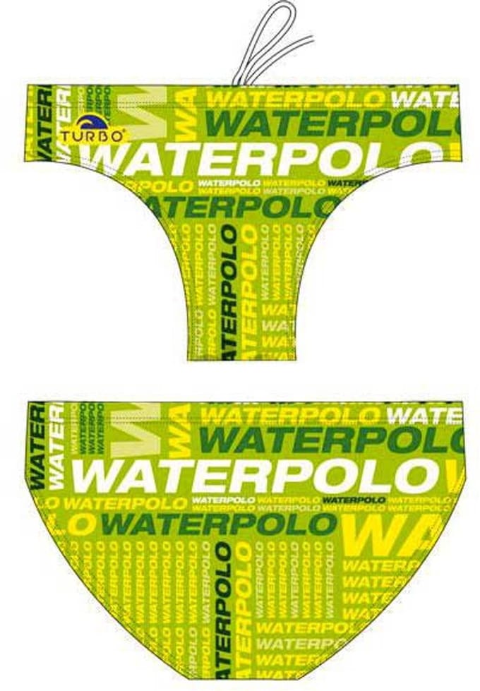 Turbo Text Zwemslip Groen S Man