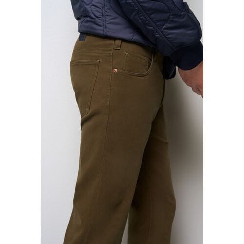 Meyer Broek M5 Slim Organic Cotton Gabardine Khaki / male