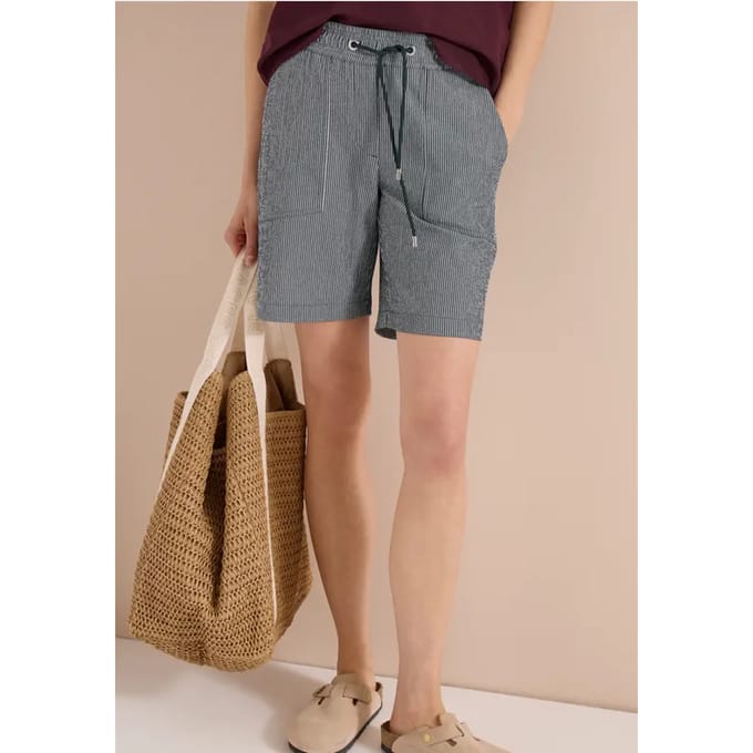 Straight Legs shorts in seersucker kwaliteit