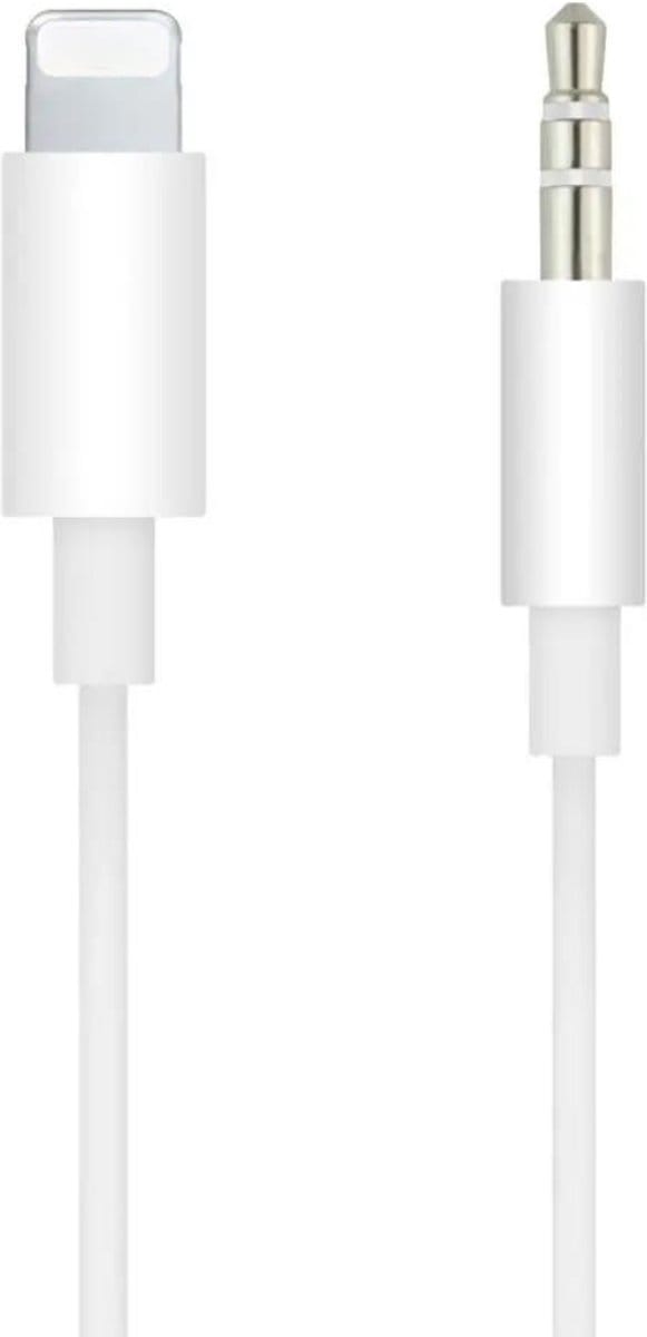 Audio AUX Kabel naar Lightning USB - 3.5mm Hoofdtelefoon Muziek Aansluiting - Audio jack - Autokabel - Wit