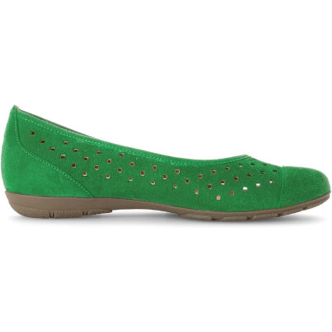 Gabor 64.169.39 - dames ballerina - Groen - maat 36 (EU) 3.5 (UK)